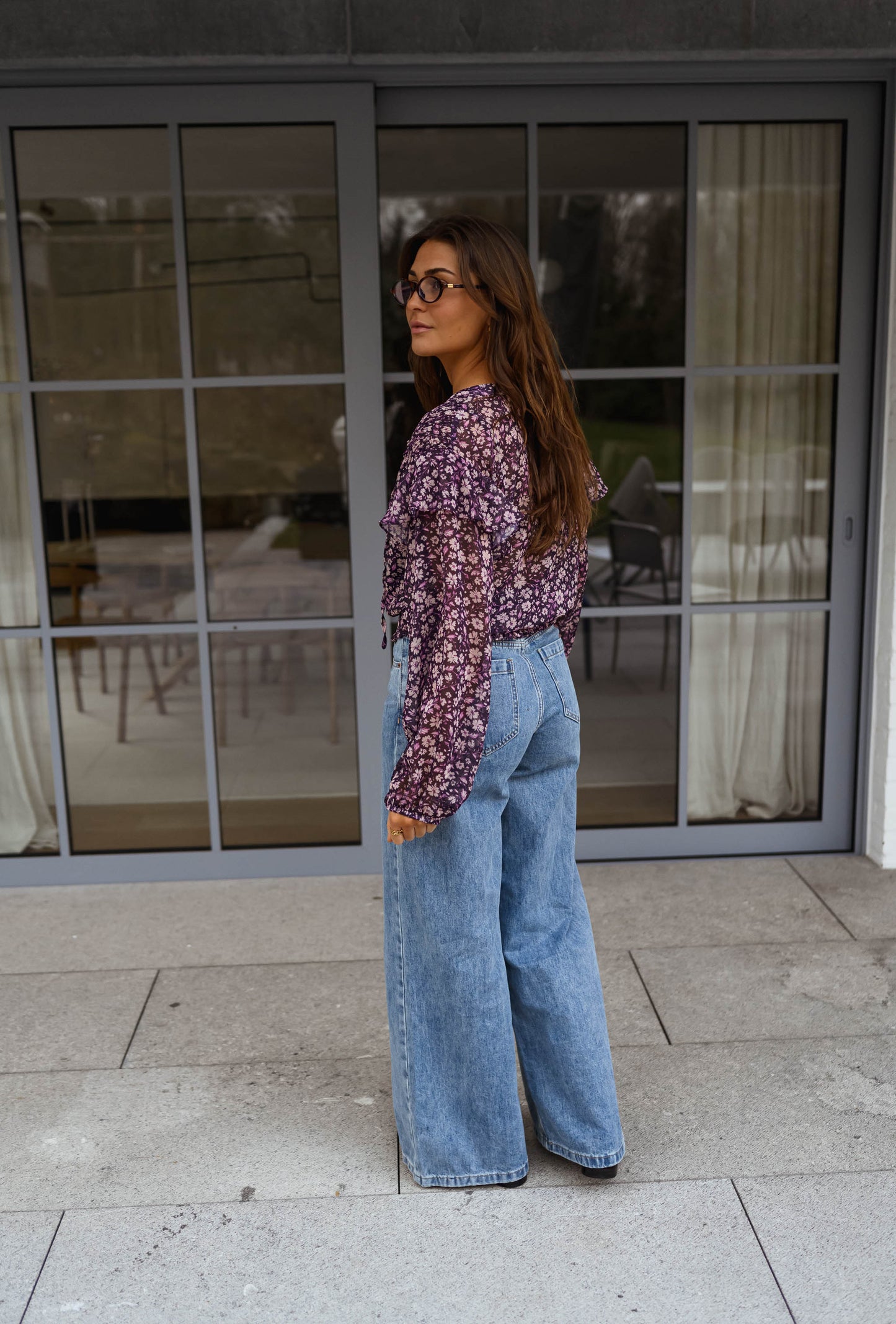 Purple Floral Elisabeth Blouse
