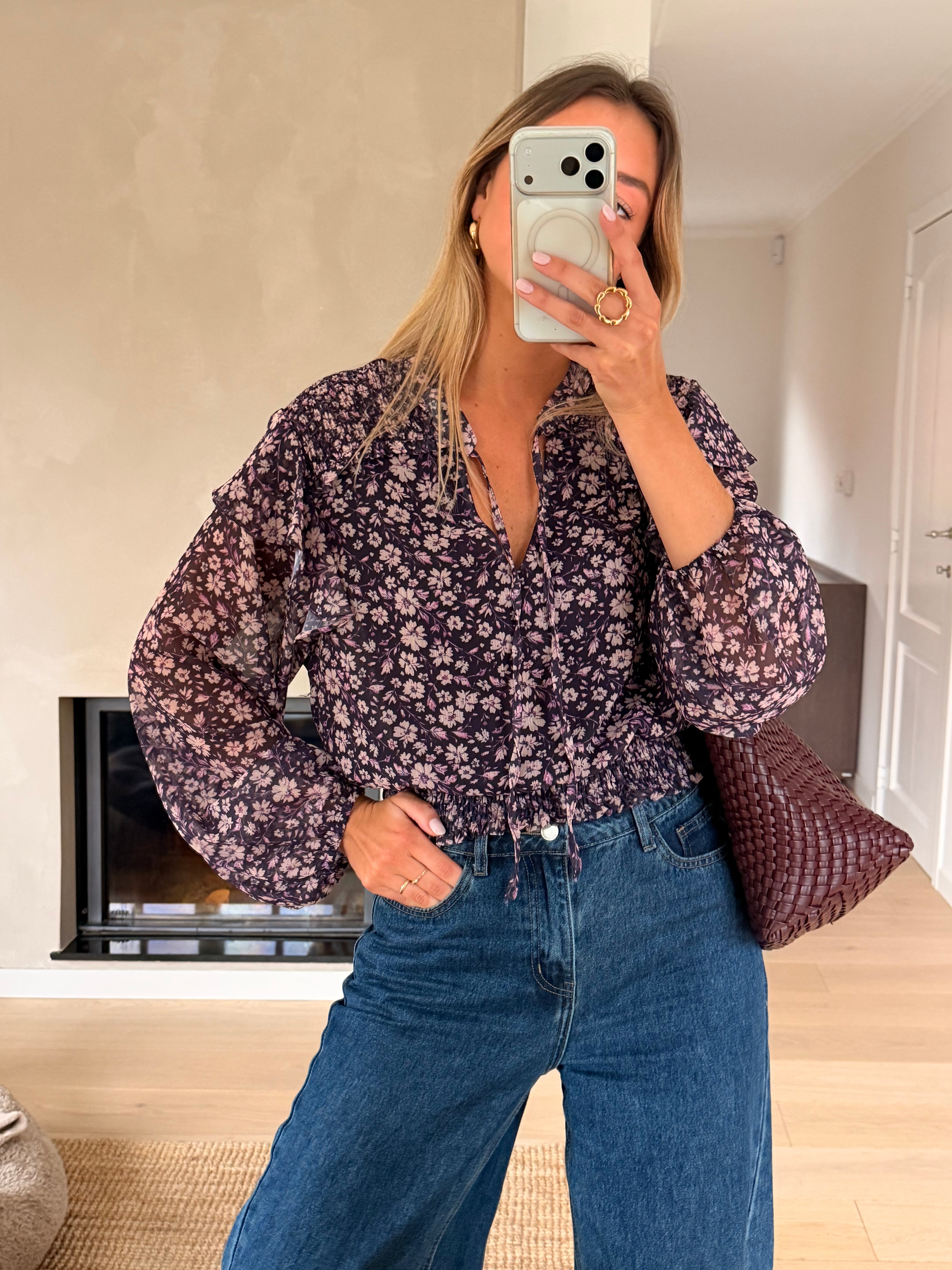 Purple Floral Elisabeth Blouse