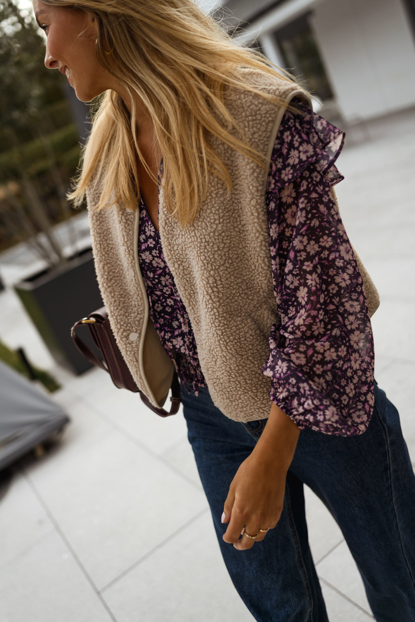 Purple Floral Elisabeth Blouse