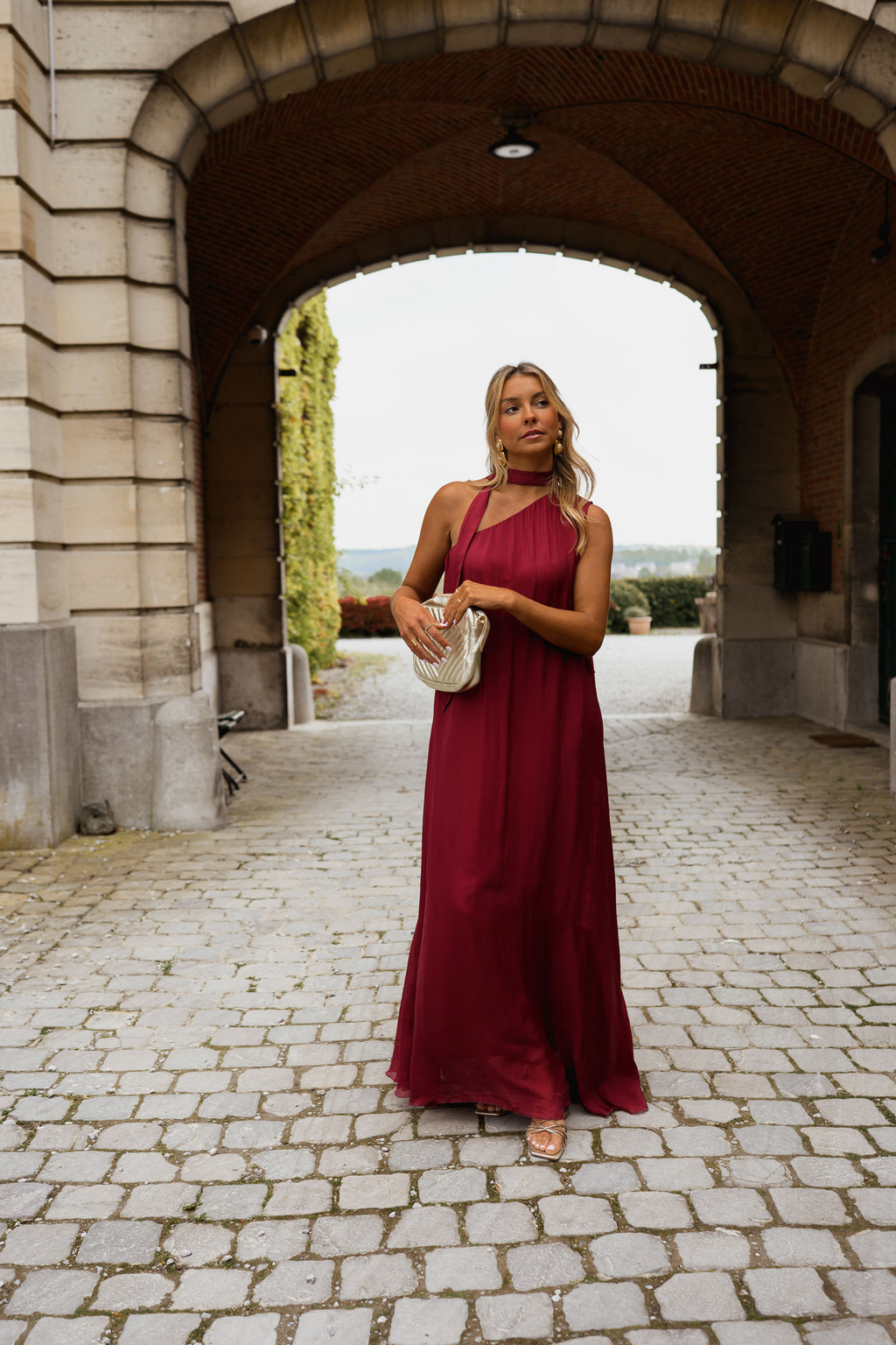raspberry red dress Isla in Raspberry Red