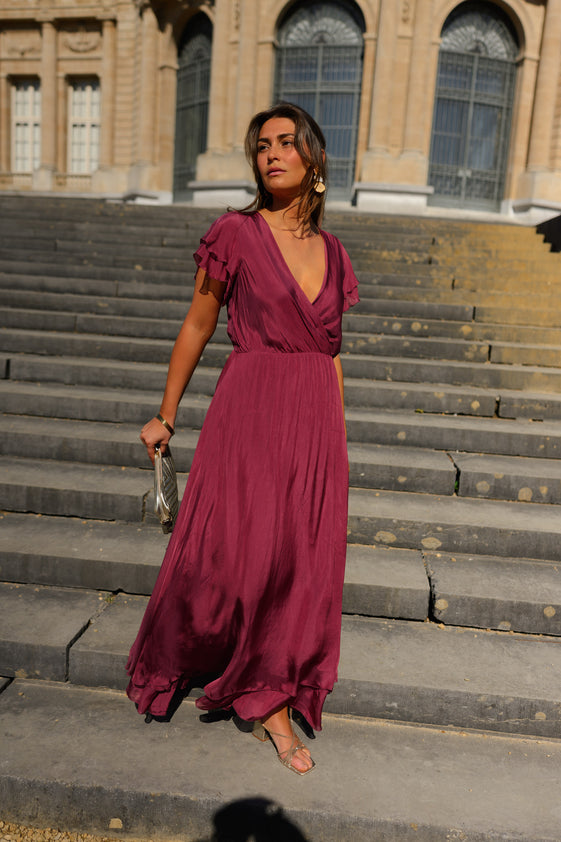 Raspberry Silk Francoise Dress – Easy Clothes North America