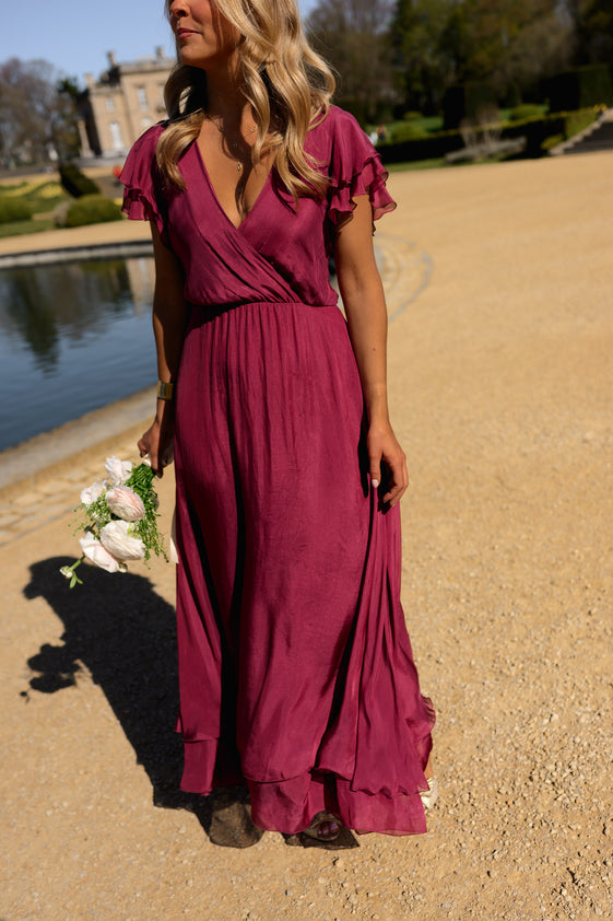 Raspberry Silk Francoise Dress  Easy Clothes North America