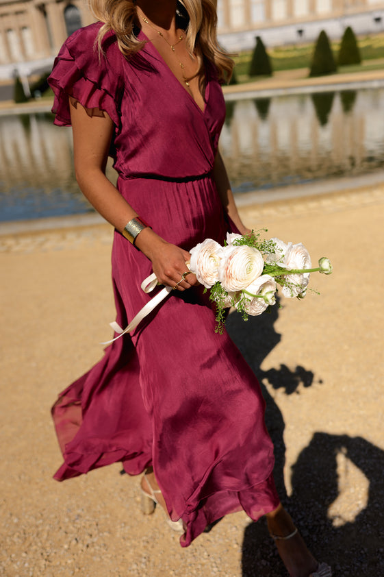 Raspberry Silk Francoise Dress Easy Clothes North America Raspberry Silk Francoise Dress Easy Clothes North America
