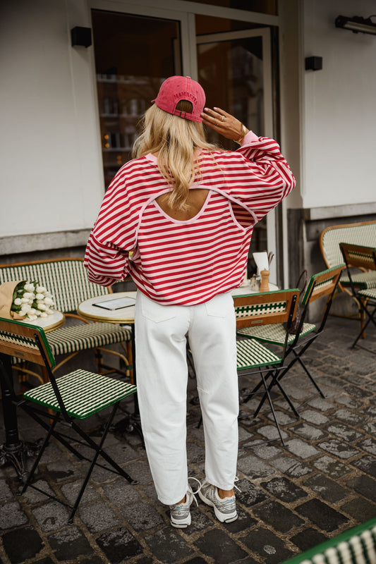 Red and Pink Livia Sweater