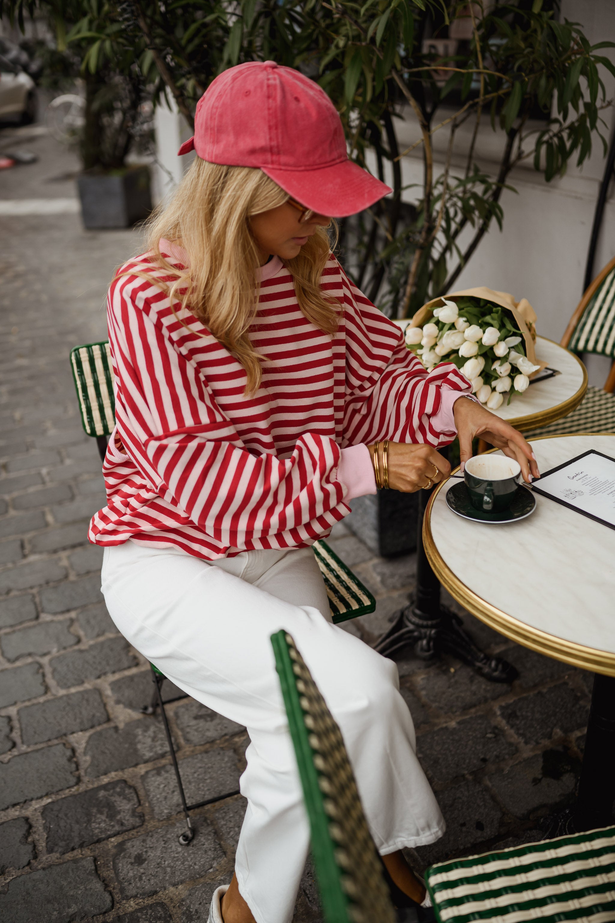 Red and Pink Livia Sweater