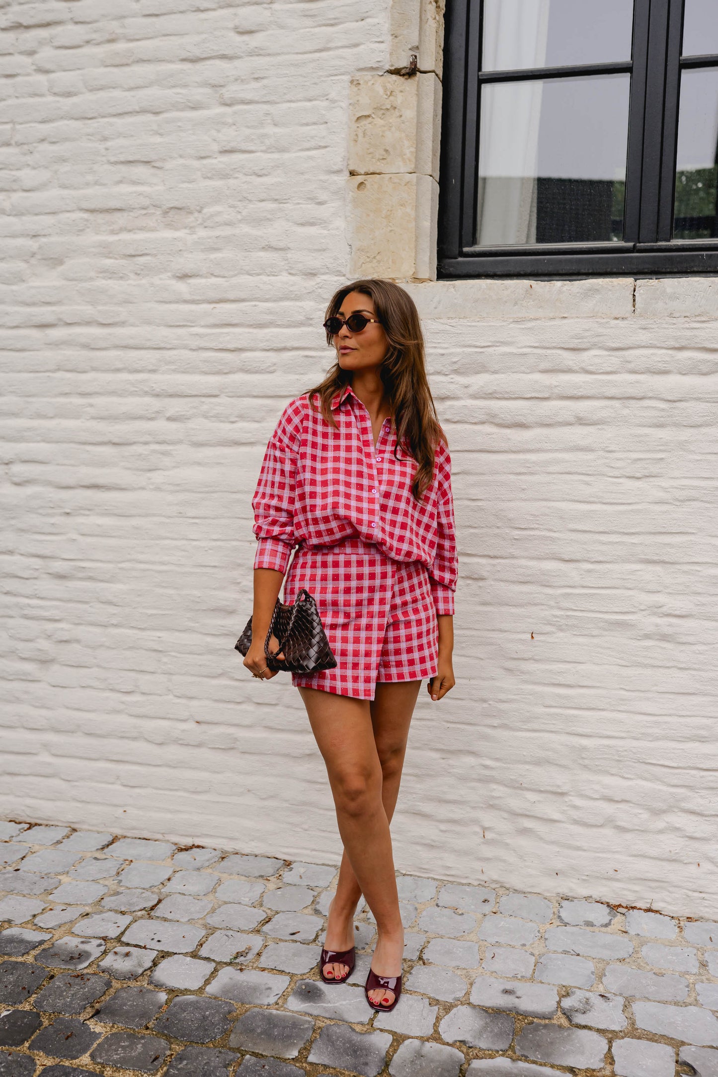 Red And Pink Plaid Dicki Shirt