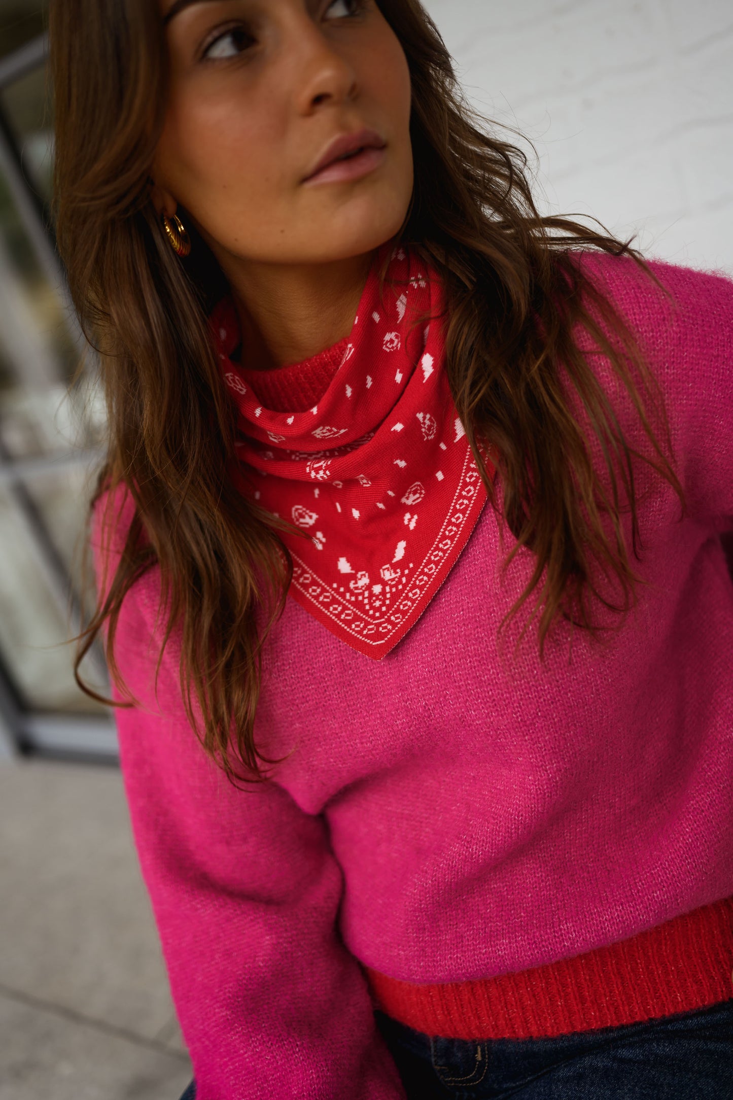 Red and Pink Victoire Sweater