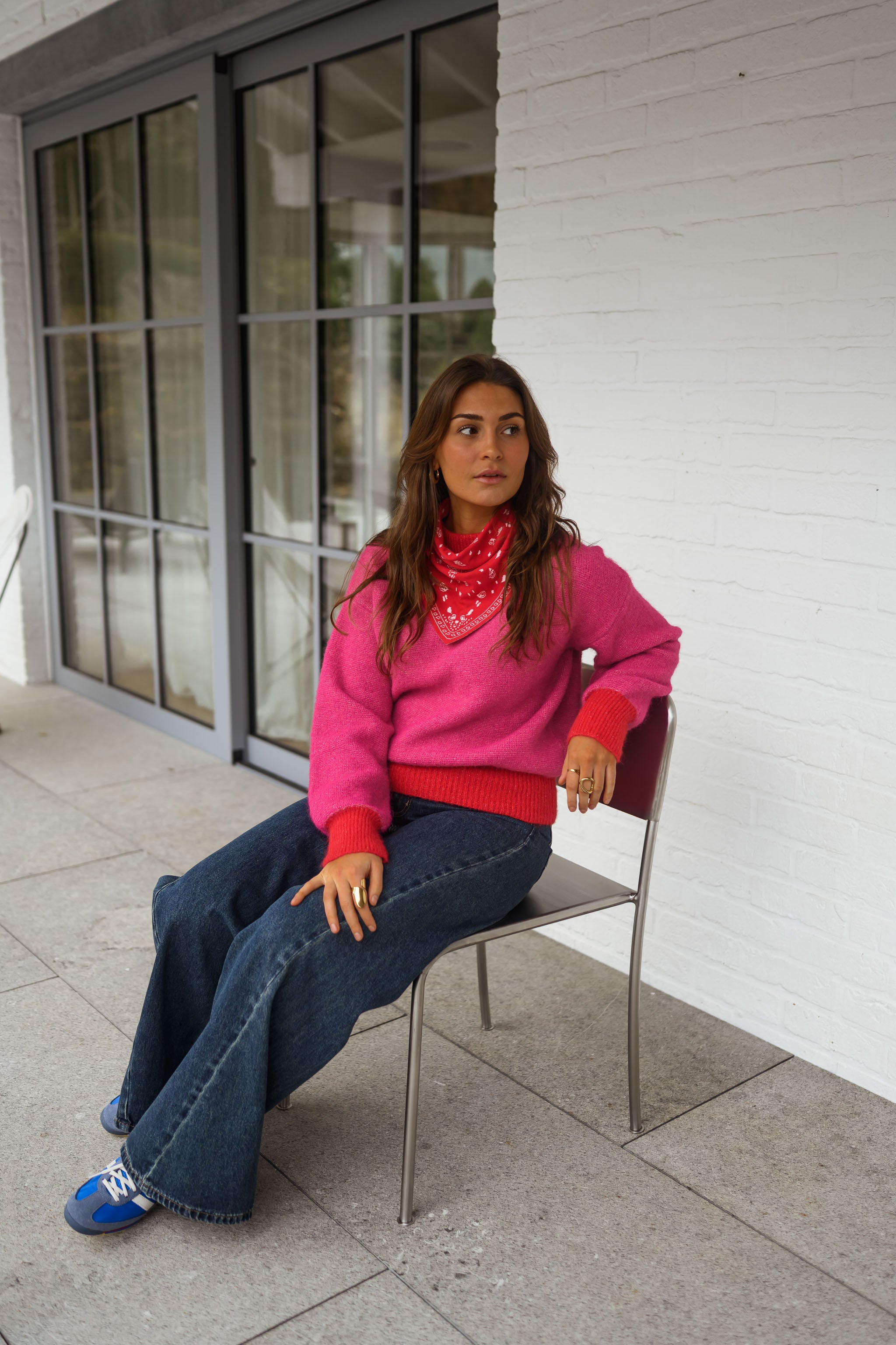 Red and Pink Victoire Sweater