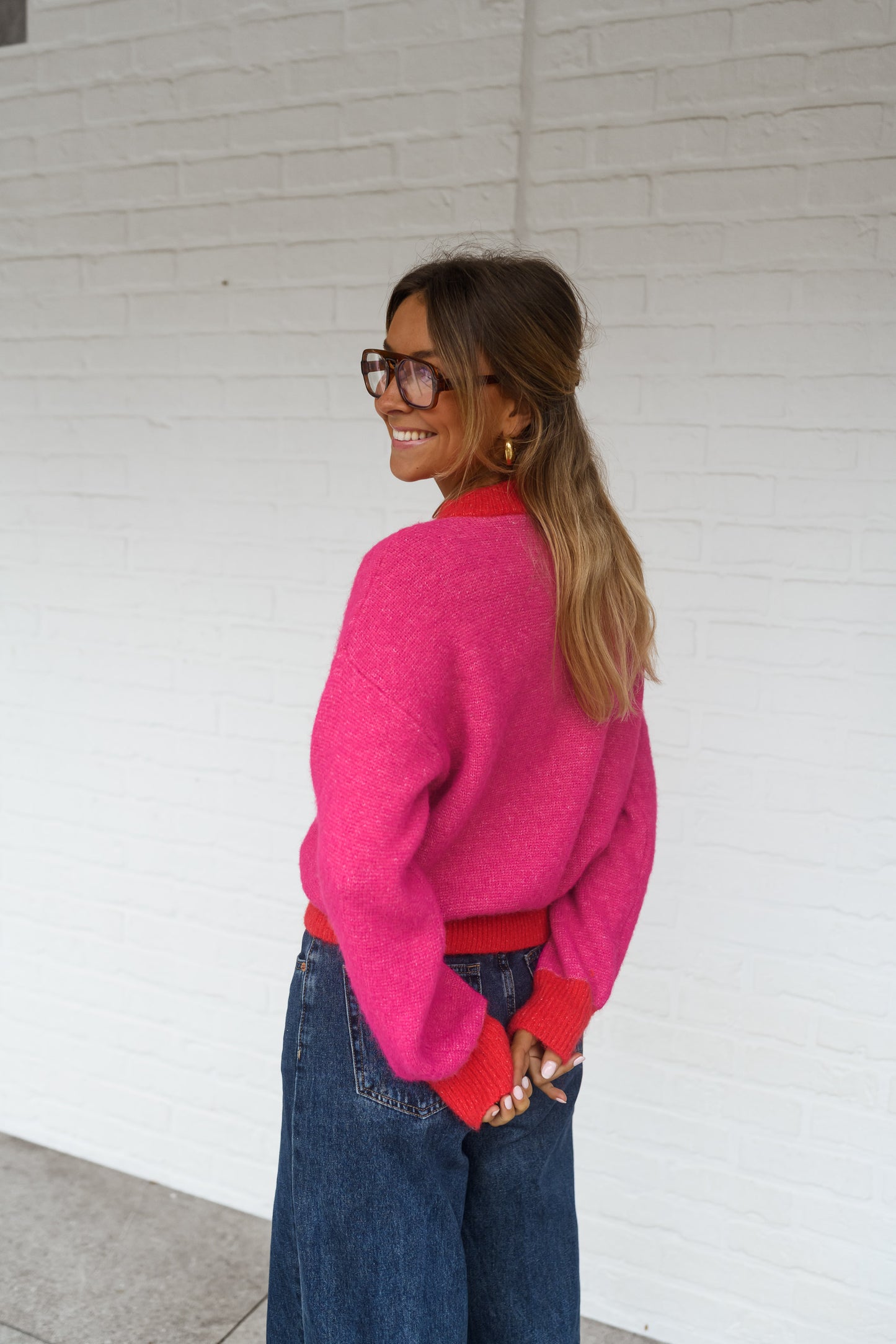 Red and Pink Victoire Sweater