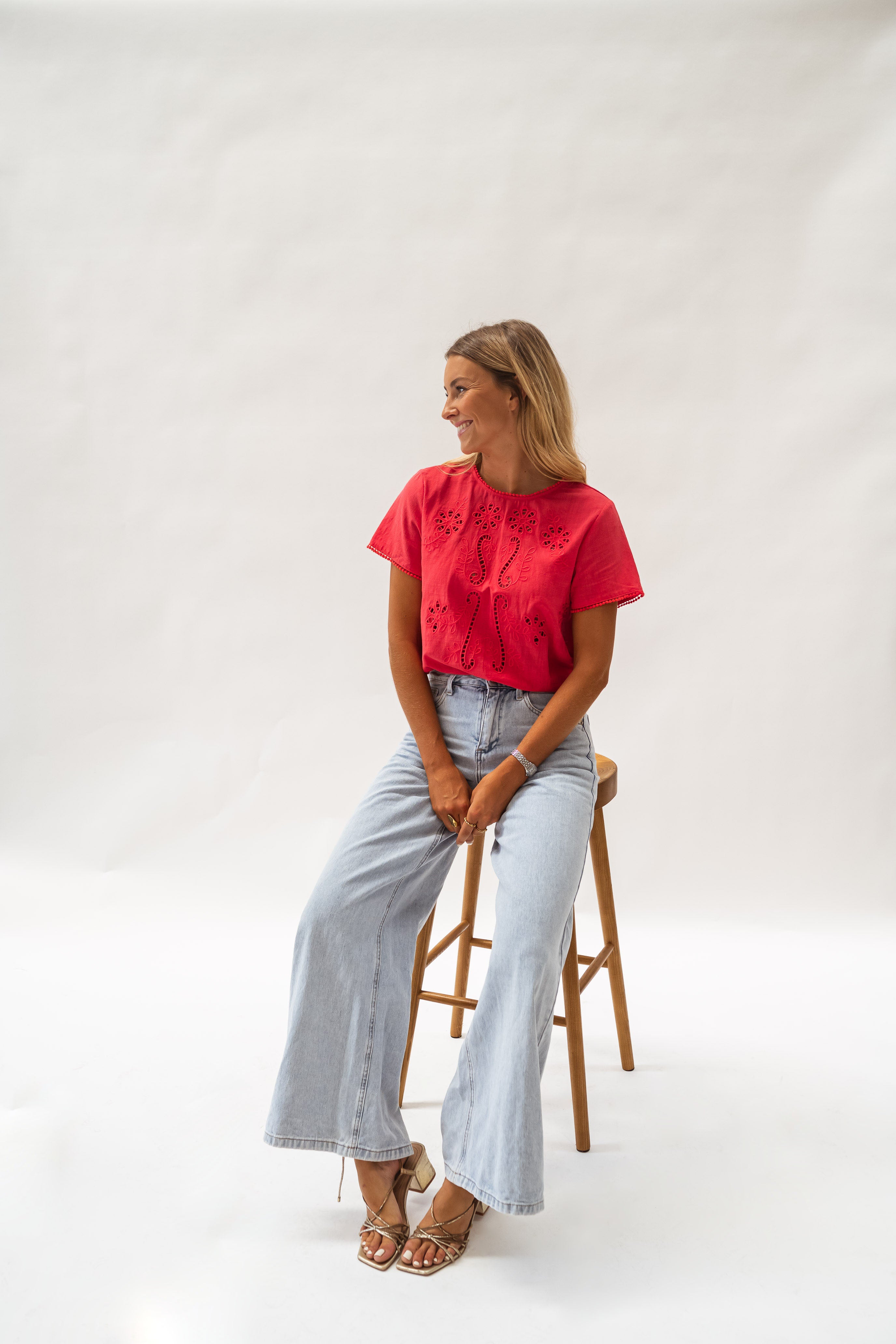 Red Rita Blouse