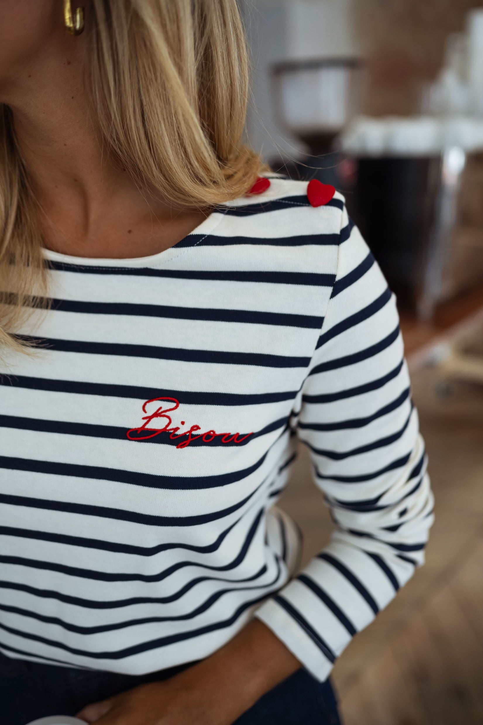 Striped Kiss T-shirt