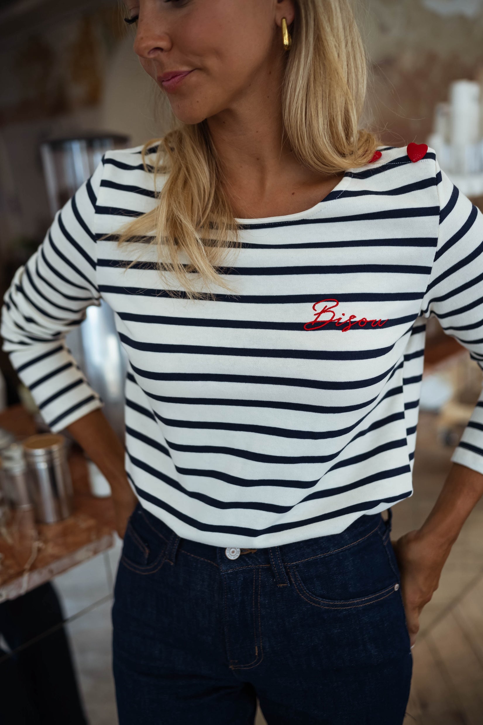 Striped Kiss T-shirt