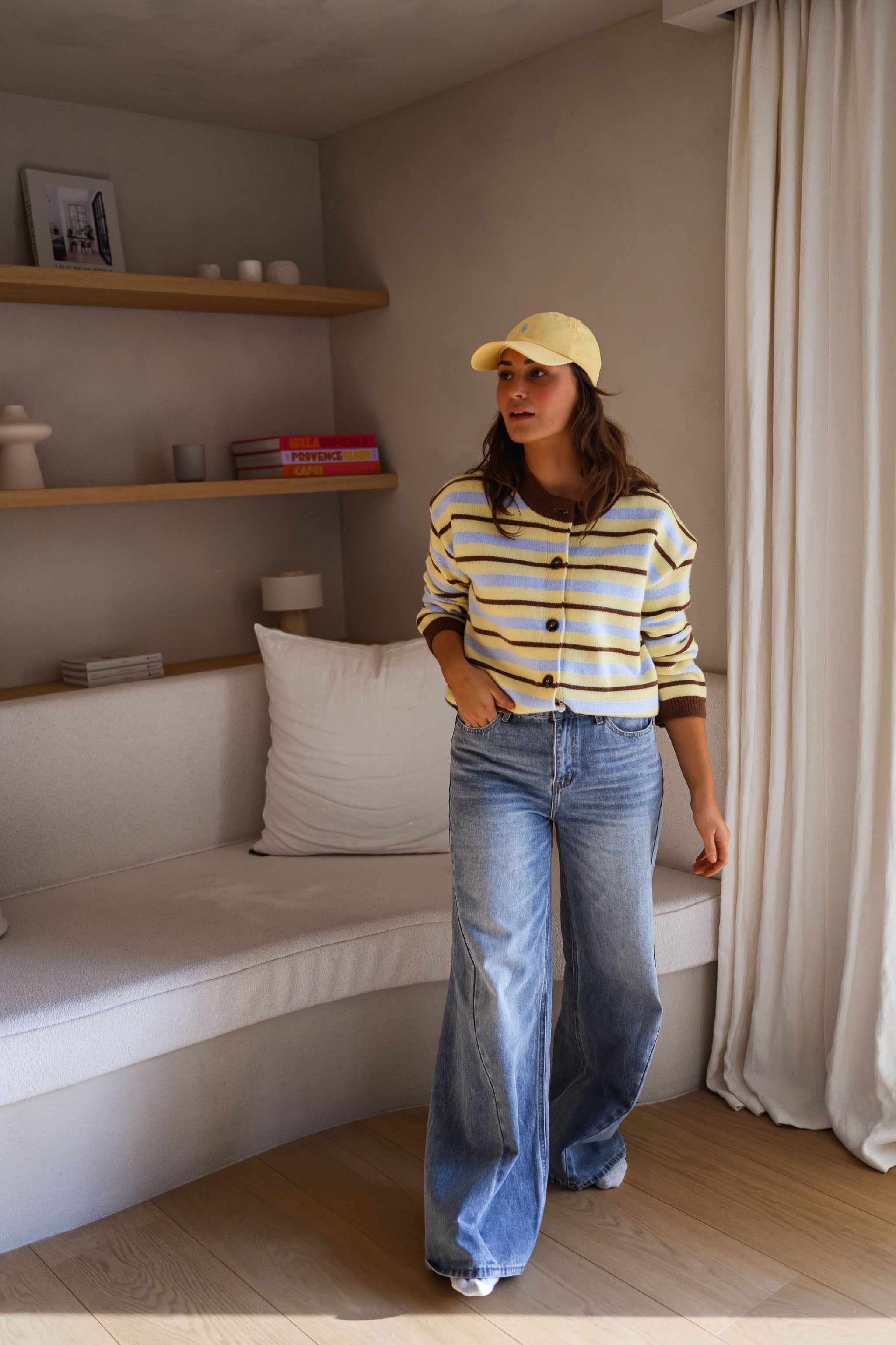 Yellow Striped Bianca Cardigan