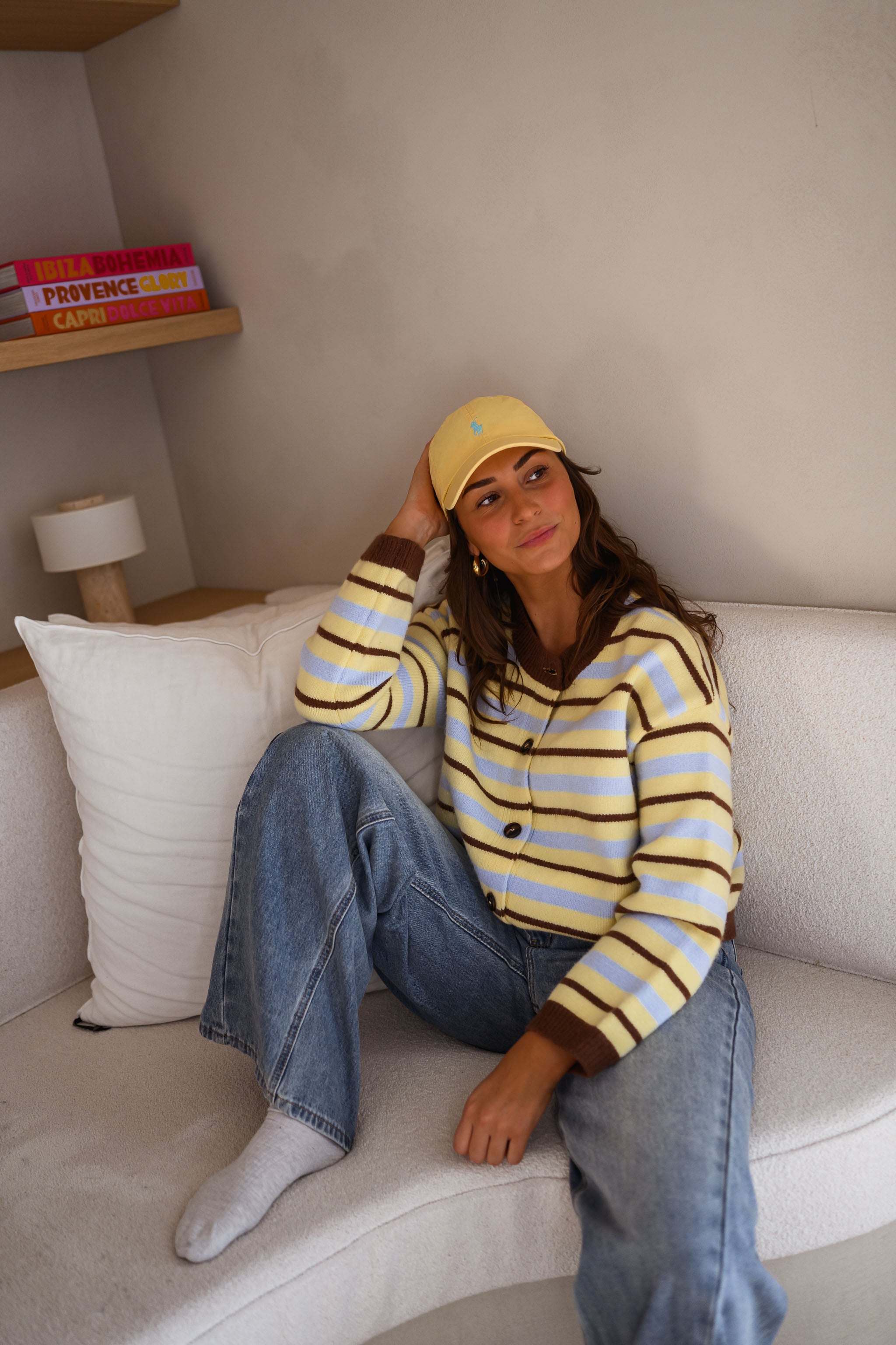 Yellow Striped Bianca Cardigan