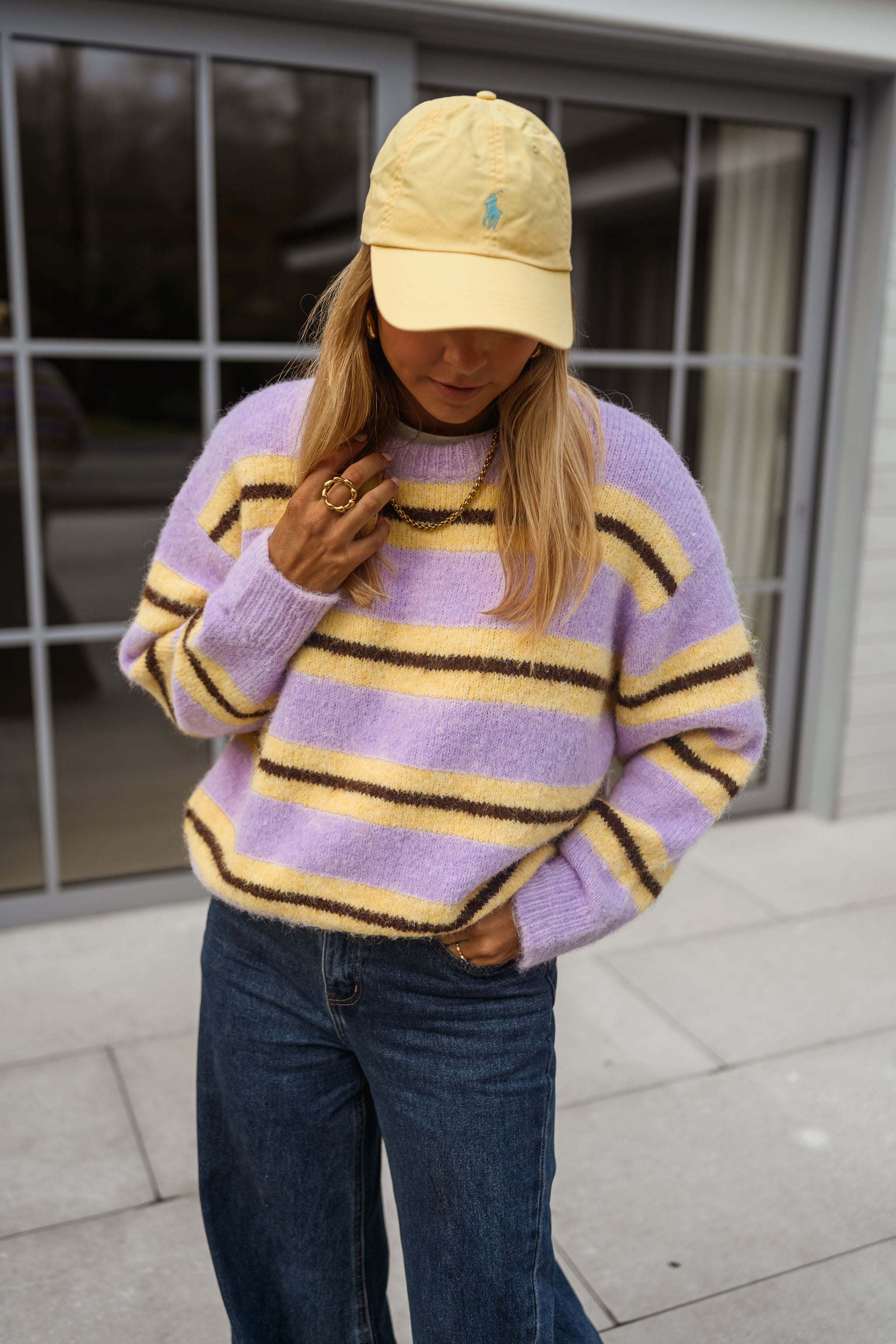 Yellow Striped Esma Sweater