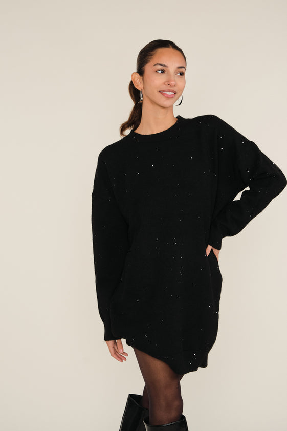 Black Misha Sweater Dress