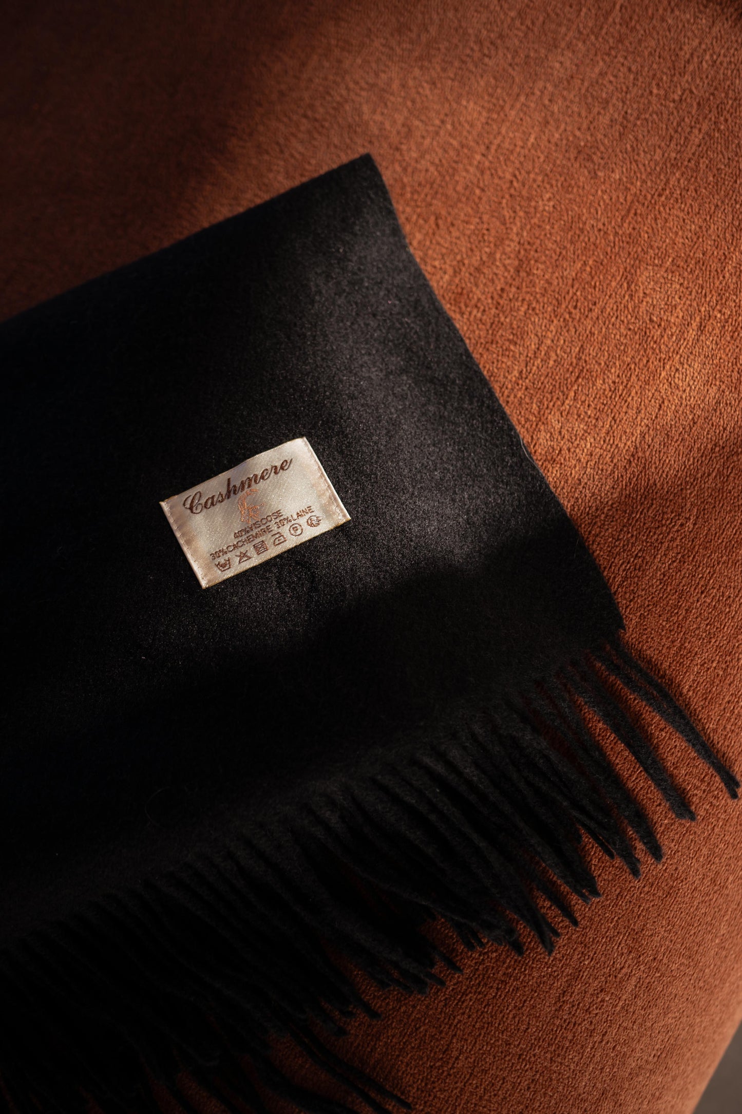 Black Cashmere Ronald Scarf