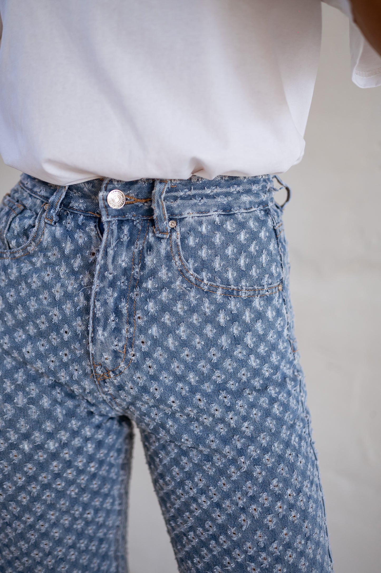 Patterned Donald Jeans