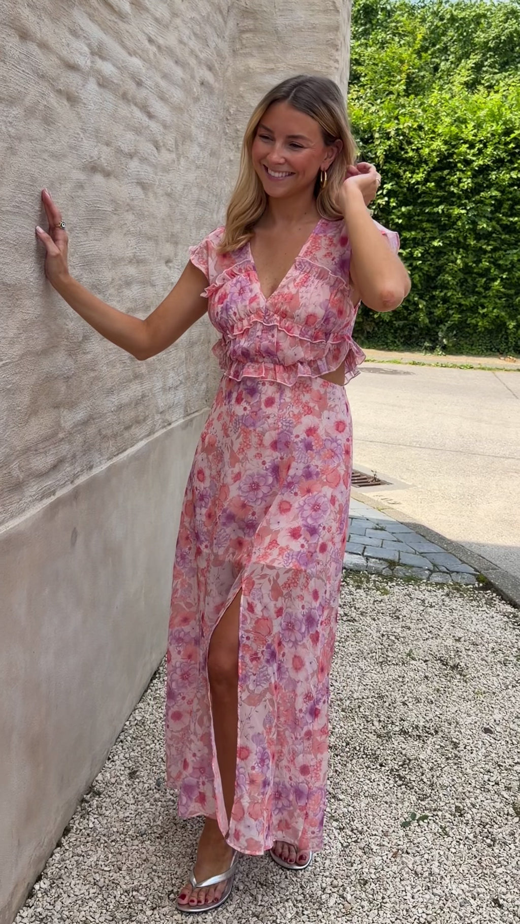 新品 正規品 Bibiy ODILE FLARE DRESS フレア Pink Floral Odile Dress | Easy Clothes North America