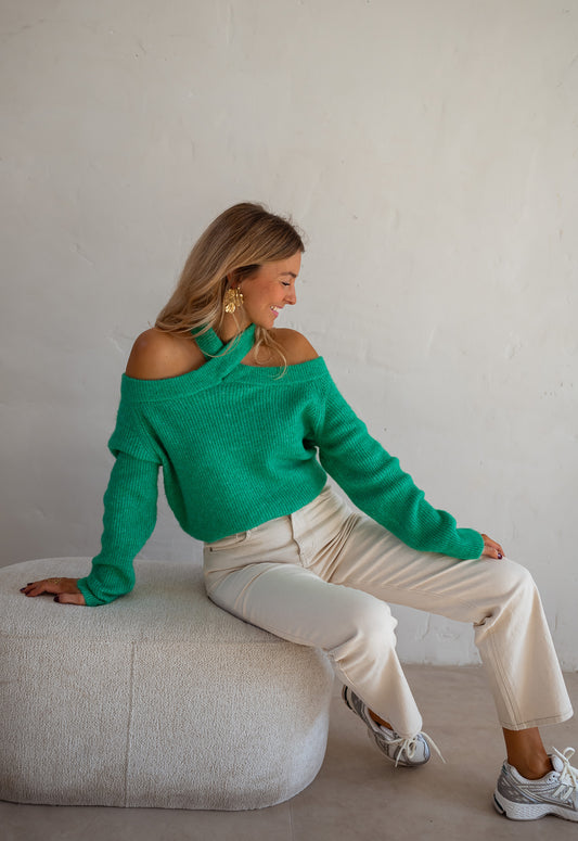 Green Piper Sweater