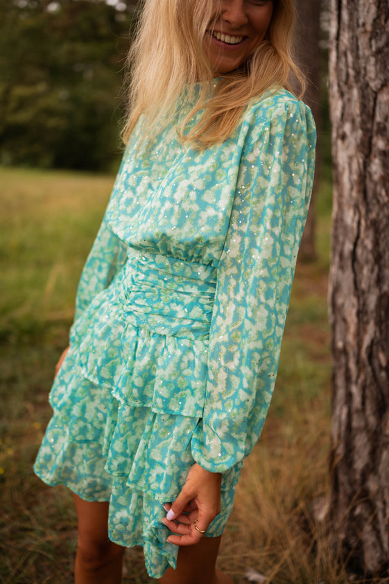 Blue and Green Manae Dress