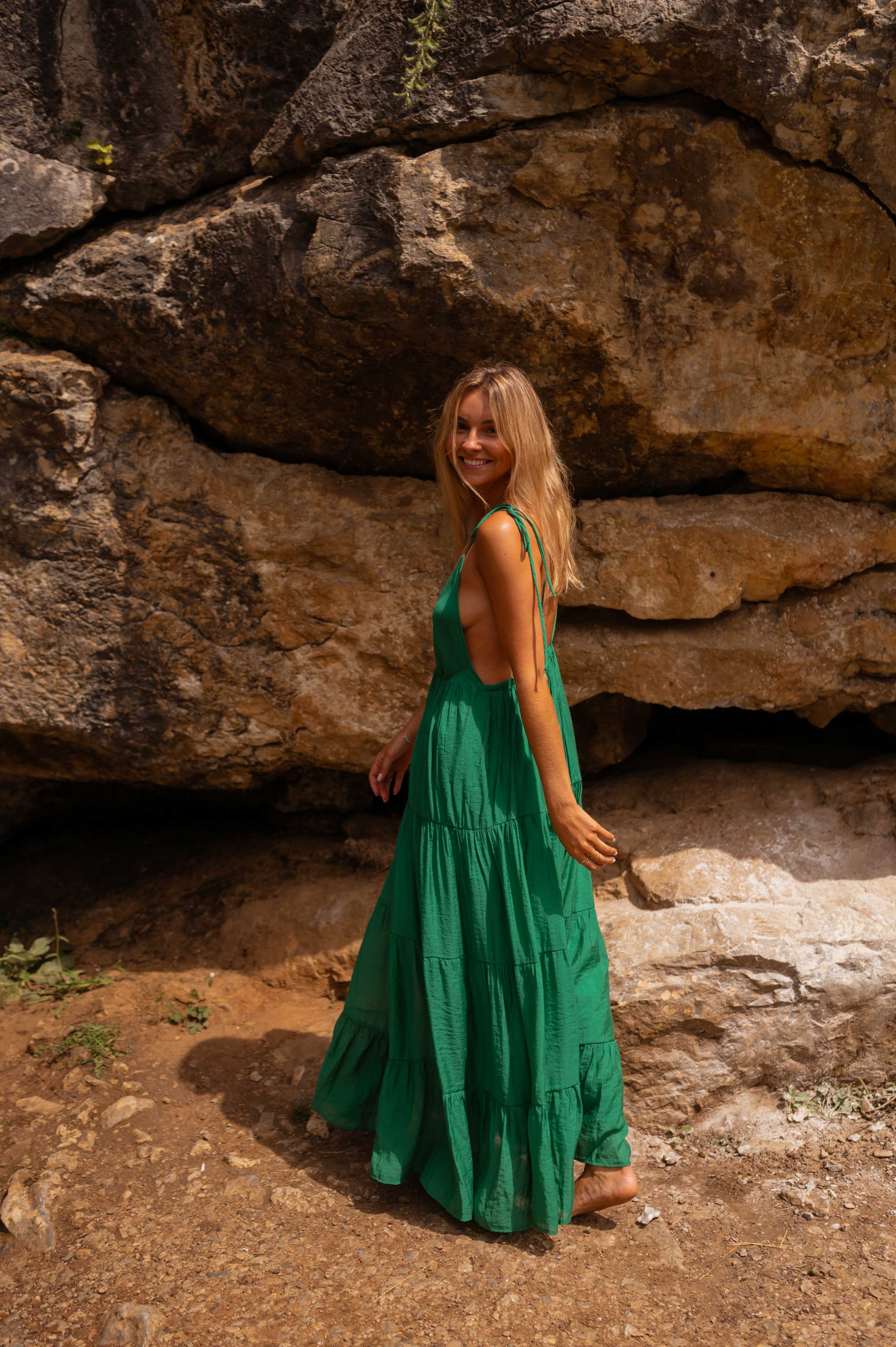 Green Olympe Dress