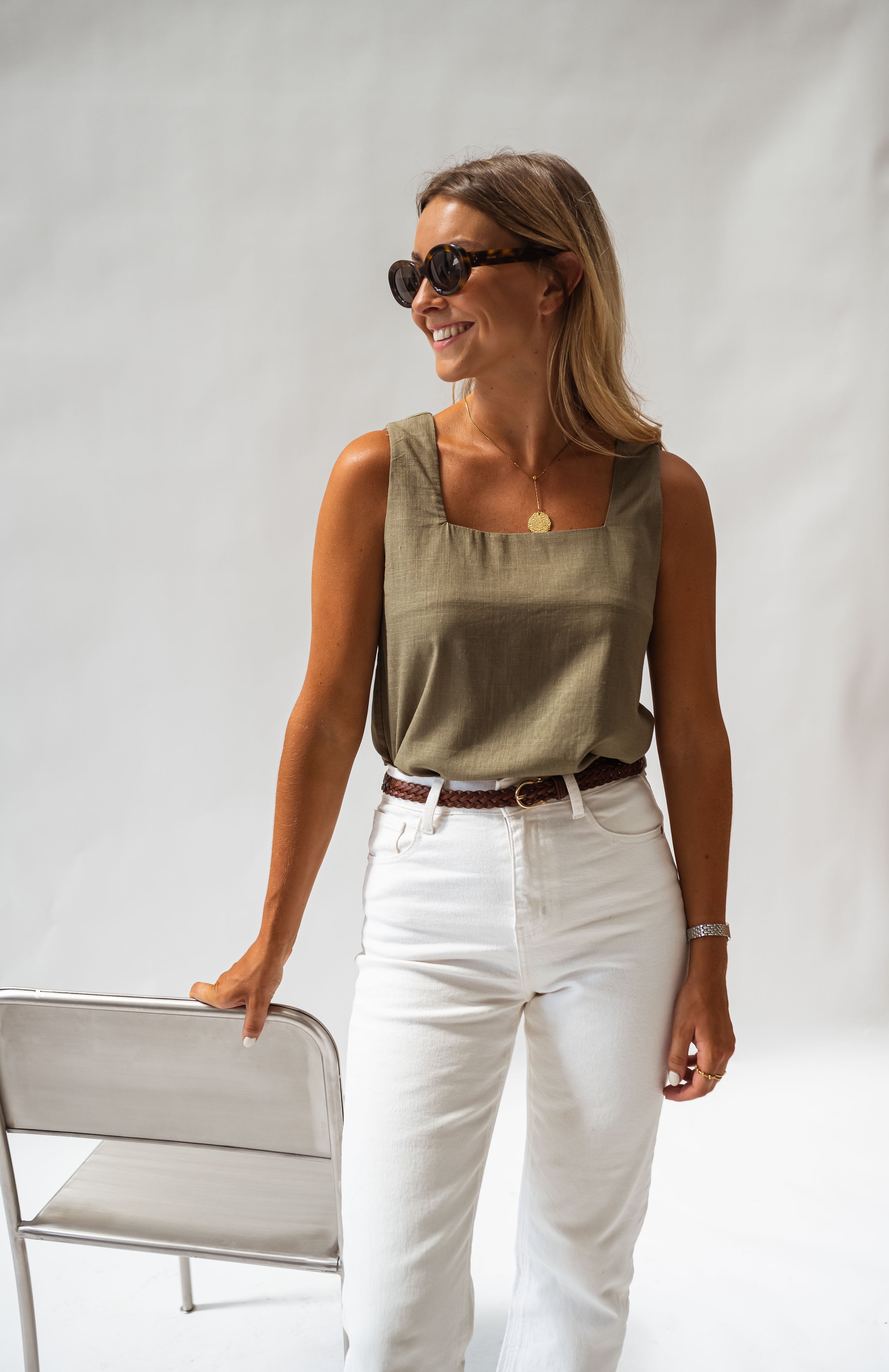 Khaki Annie Top