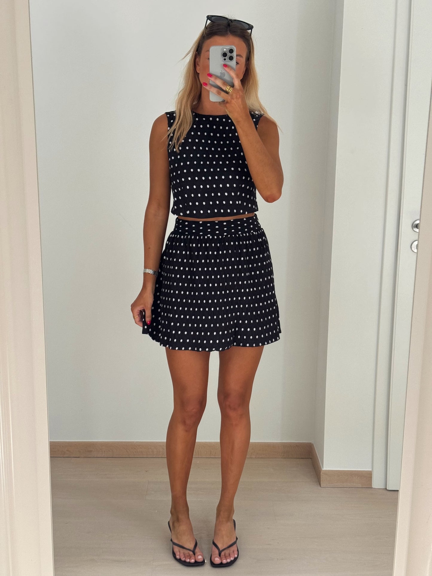 Black Polka Dots Pietra Top