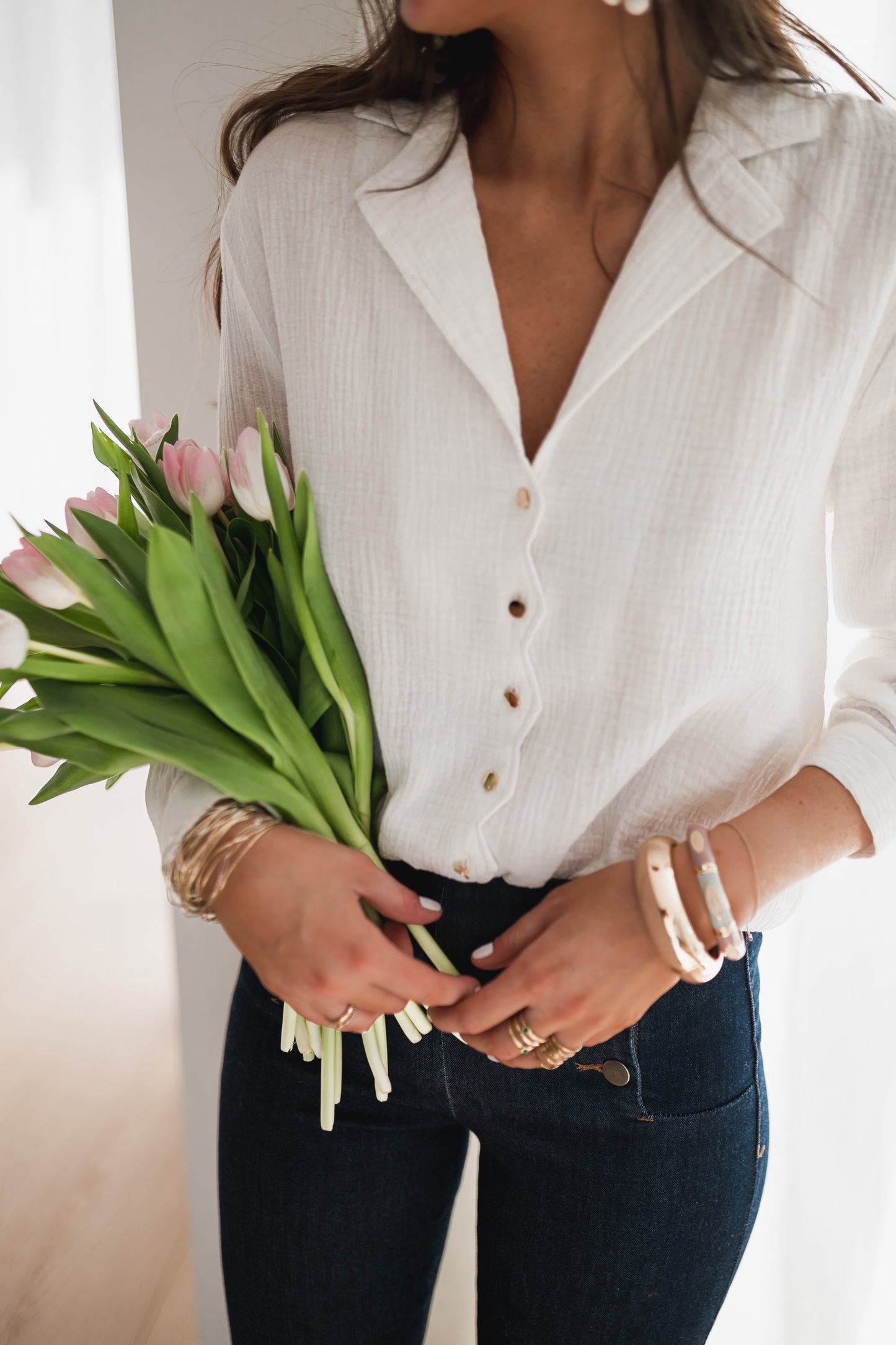 White Lutece Blouse