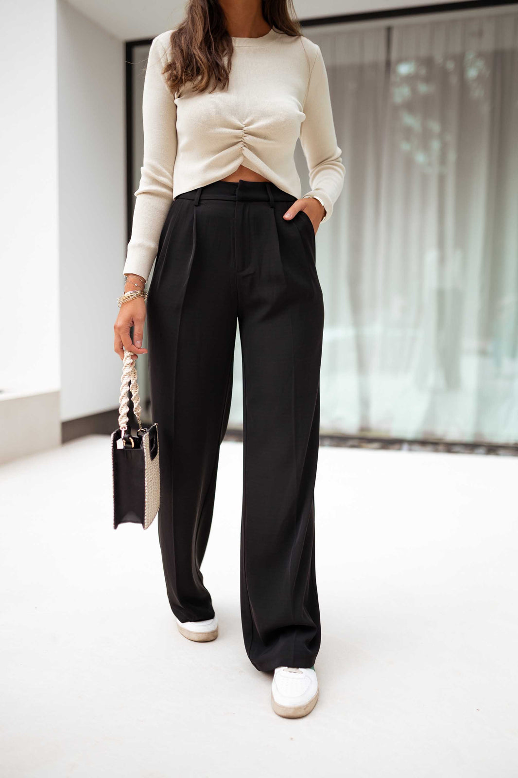 SAGE + FIG Cotton Gauze Wash Stripe Pants main image 0