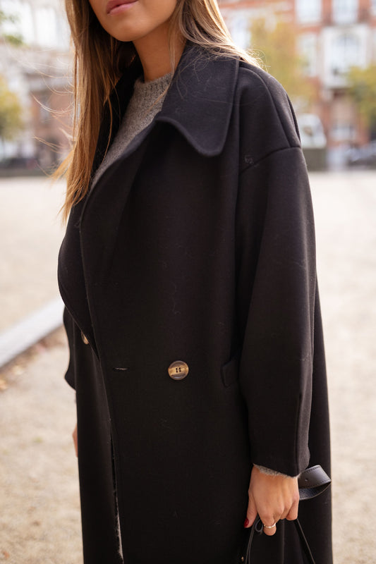 Black Ortal Coat - Easy Clothes North America