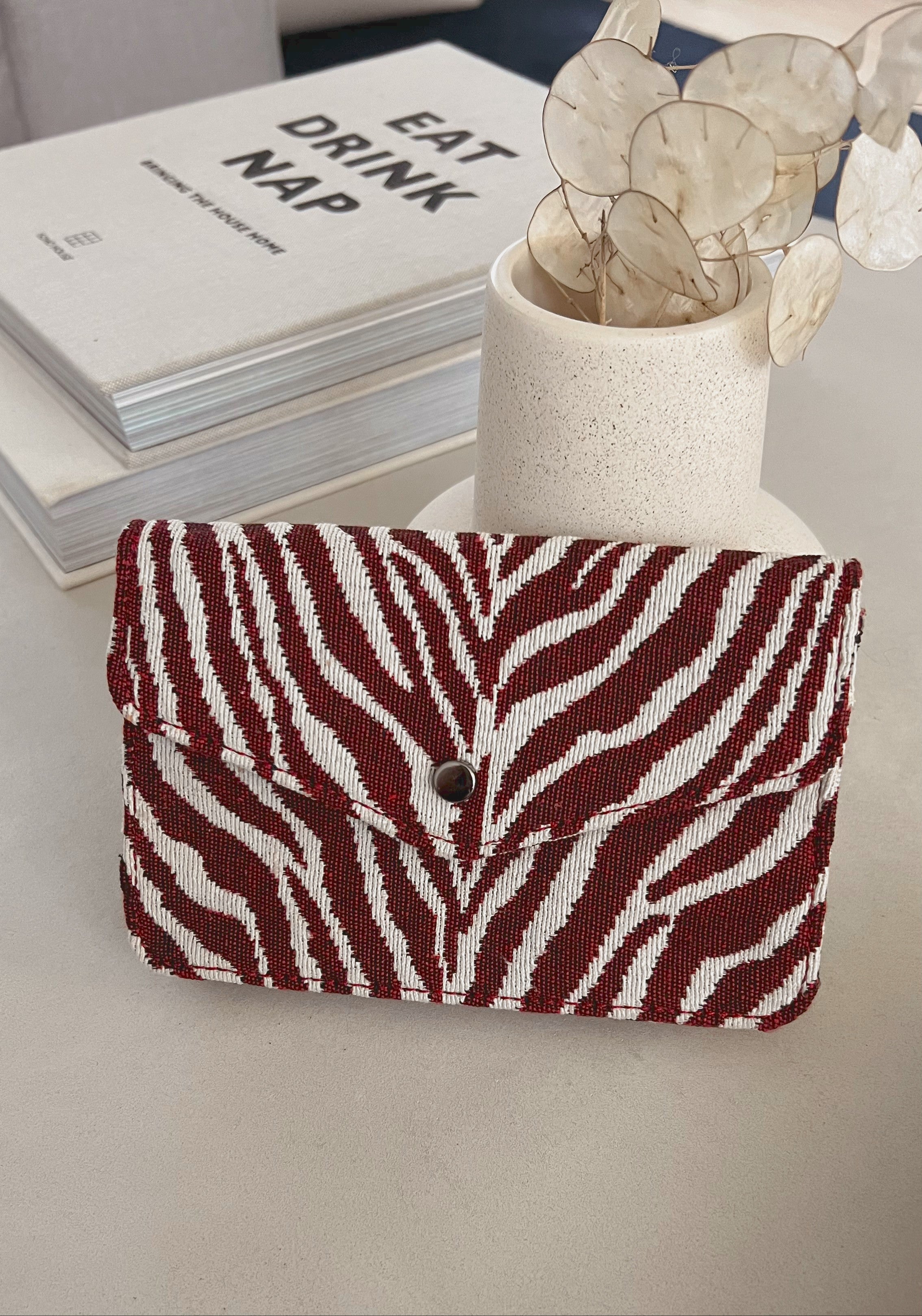 Burgundy Sona Zebra Pouch - Easy Clothes North America