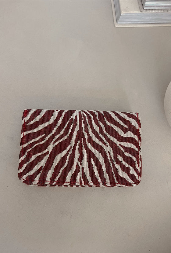 Burgundy Sona Zebra Pouch - Easy Clothes North America