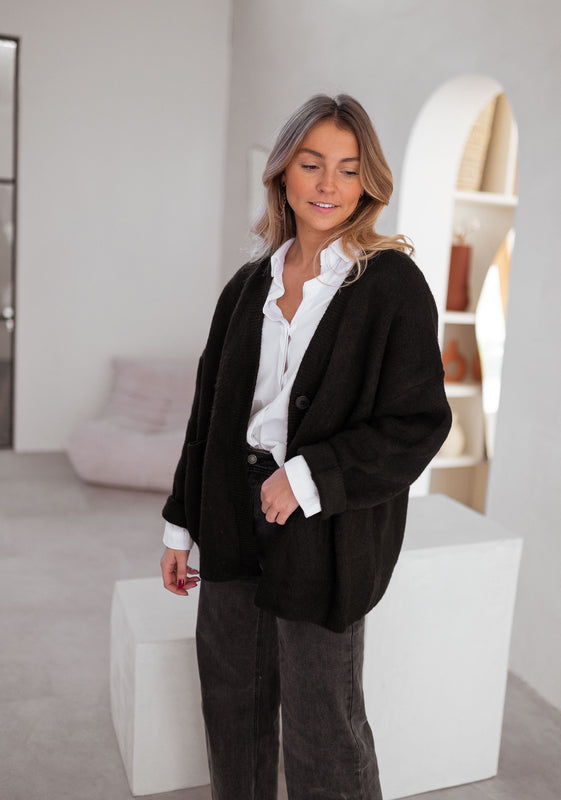 Black Villers Cardigan - Easy Clothes North America