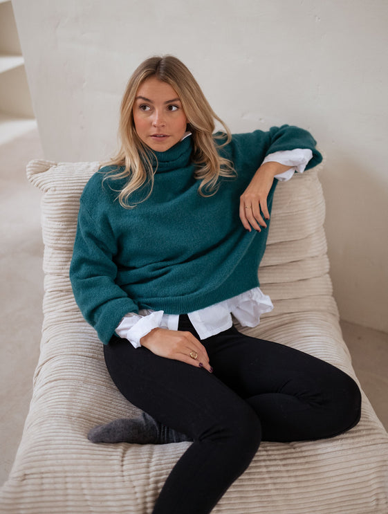 Green Laurya Sweater - Easy Clothes North America