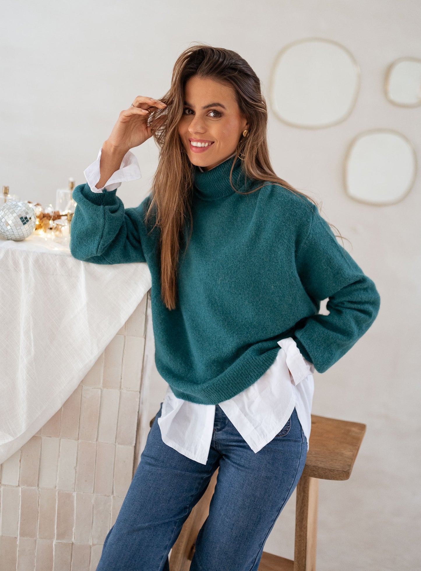 Green Laurya Sweater - Easy Clothes North America