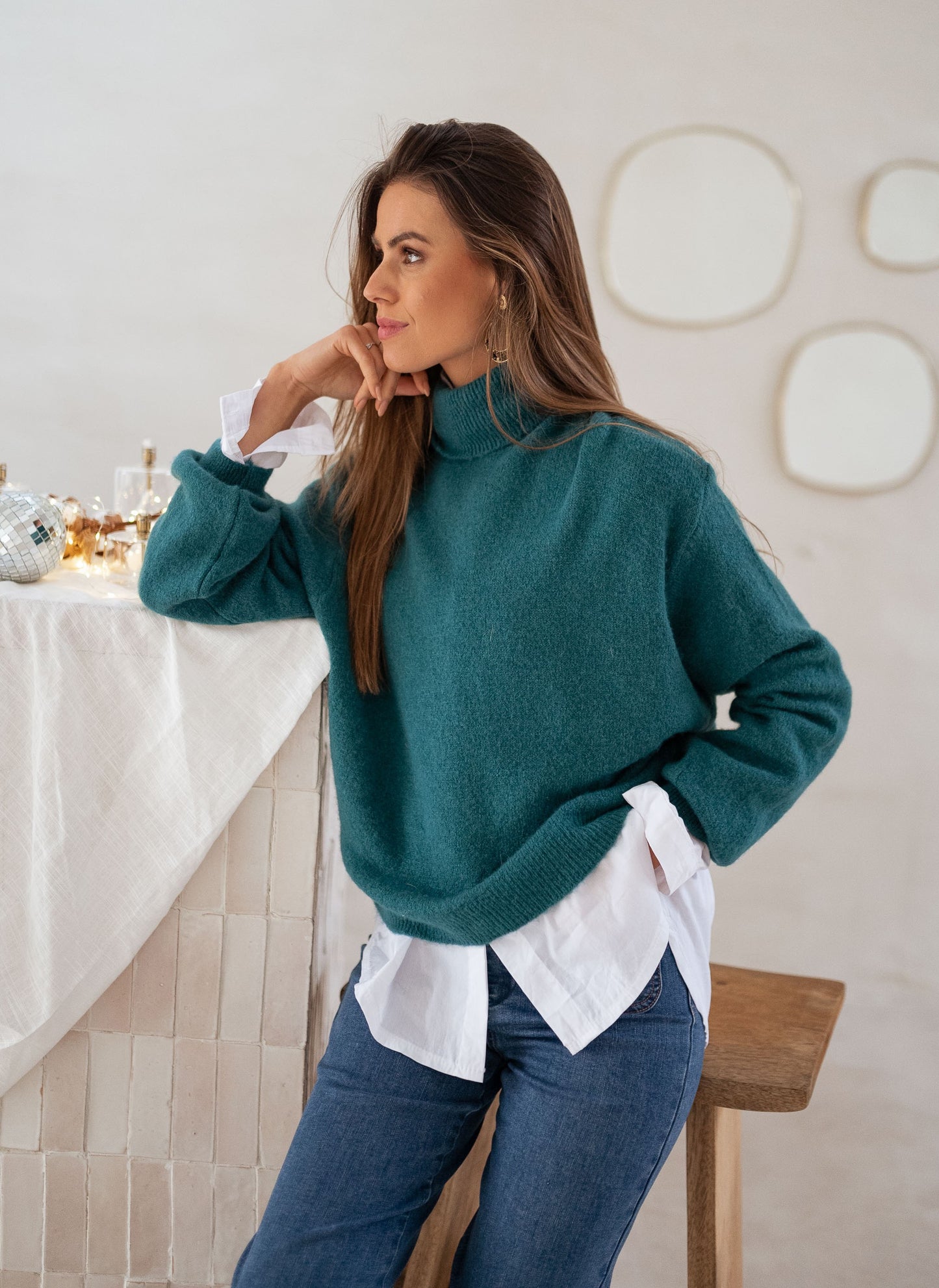 Green Laurya Sweater - Easy Clothes North America