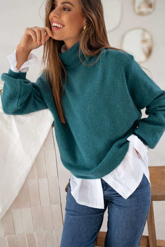 Green Laurya Sweater - Easy Clothes North America