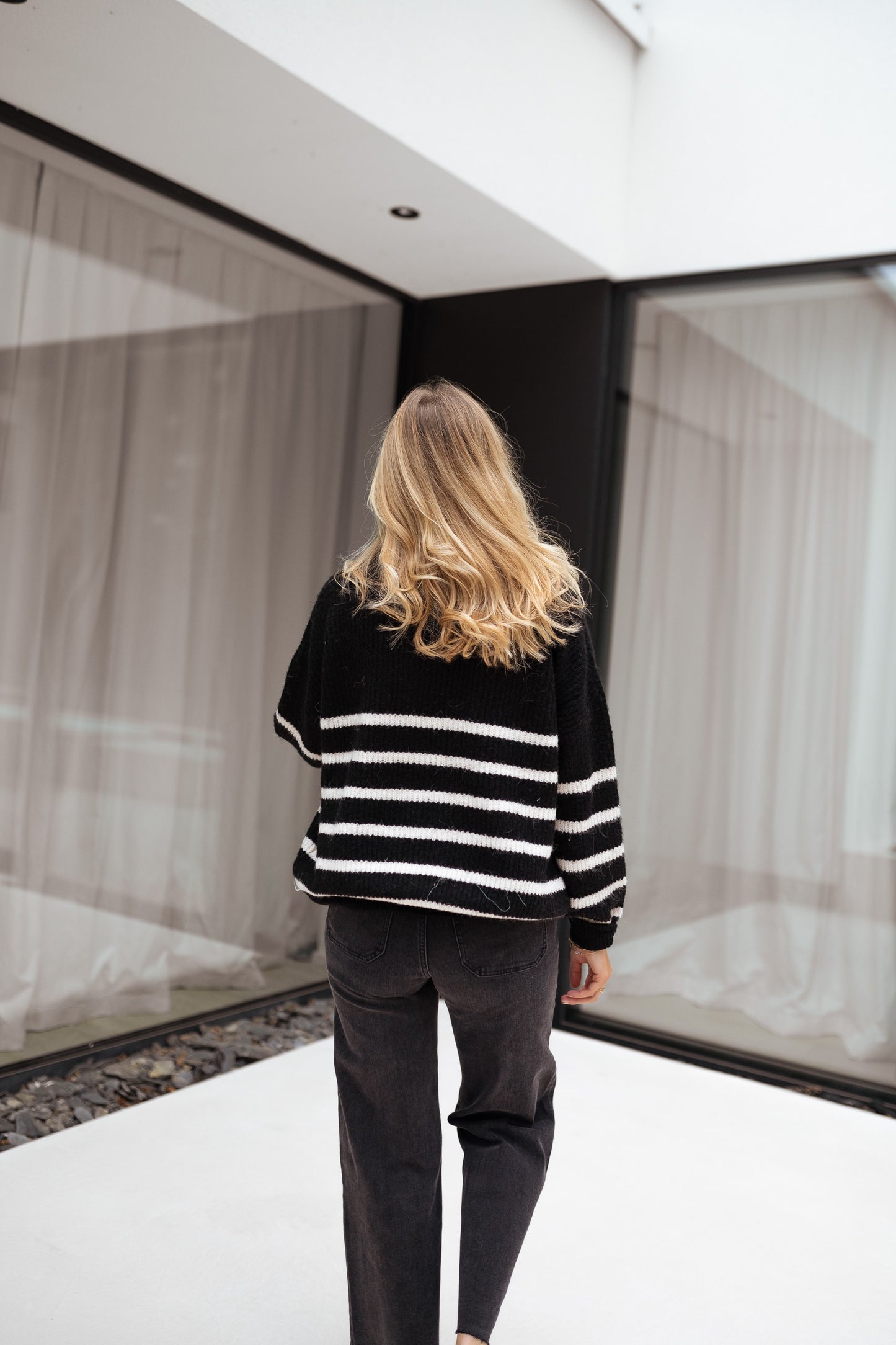 Black Striped Lelio Sweater