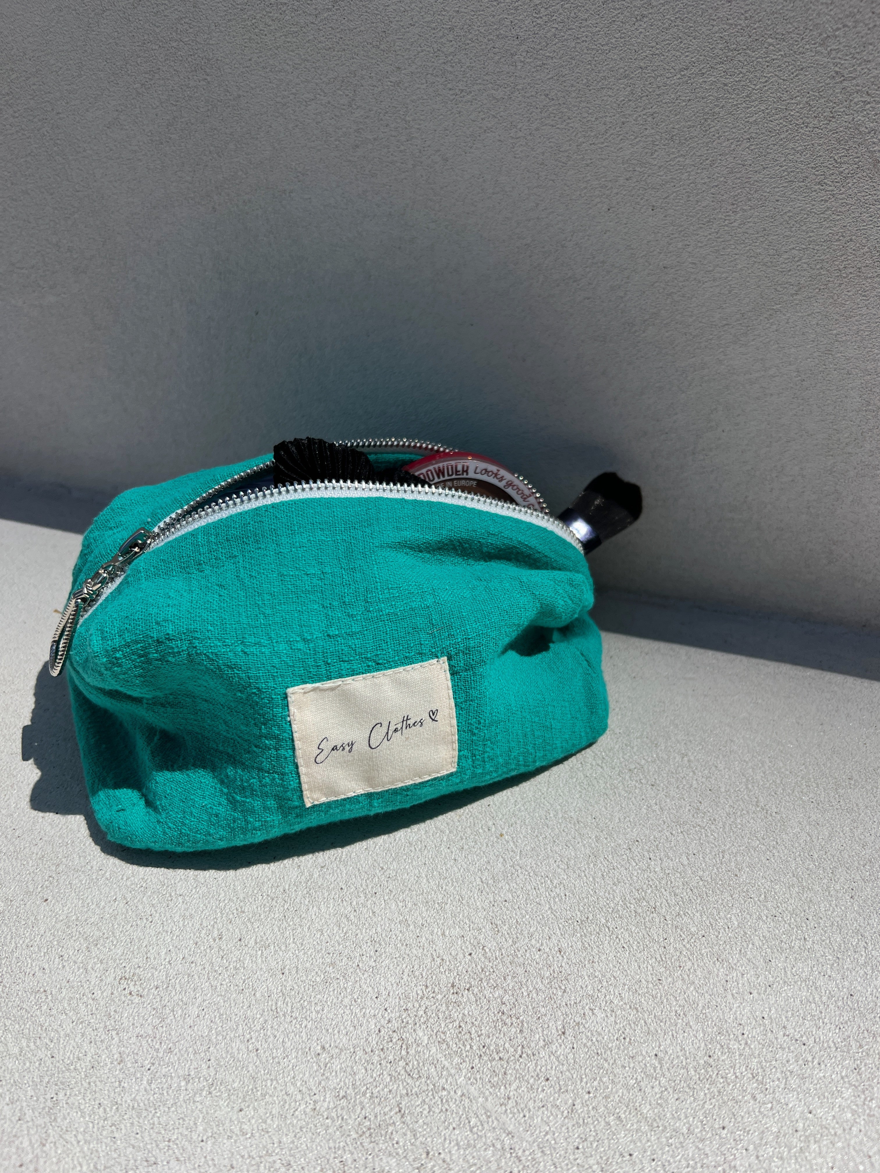 Emerald Blue Easy Clothes Linen Pouch