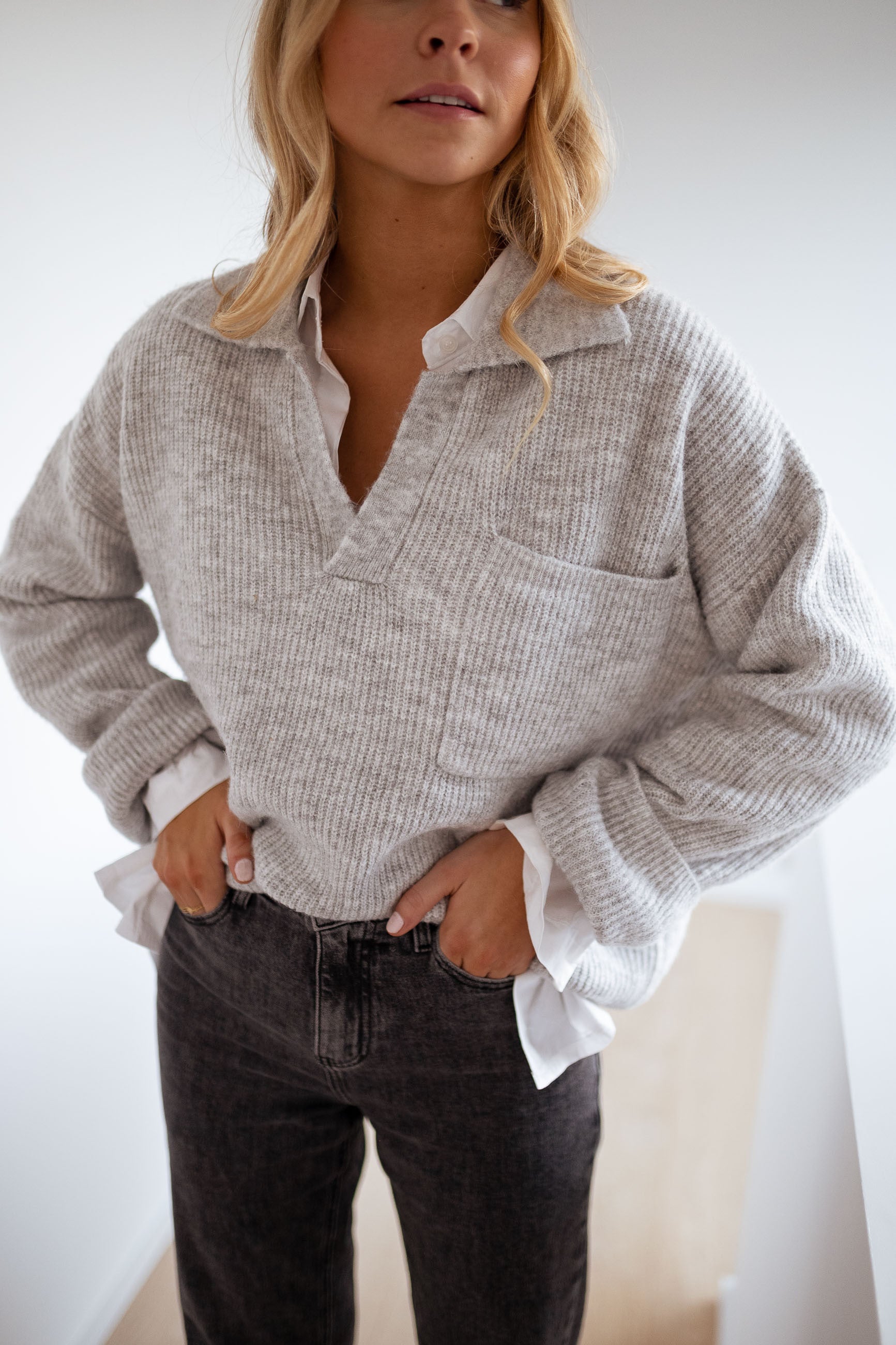 Light Grey Elmia Sweater – Easy Clothes North America