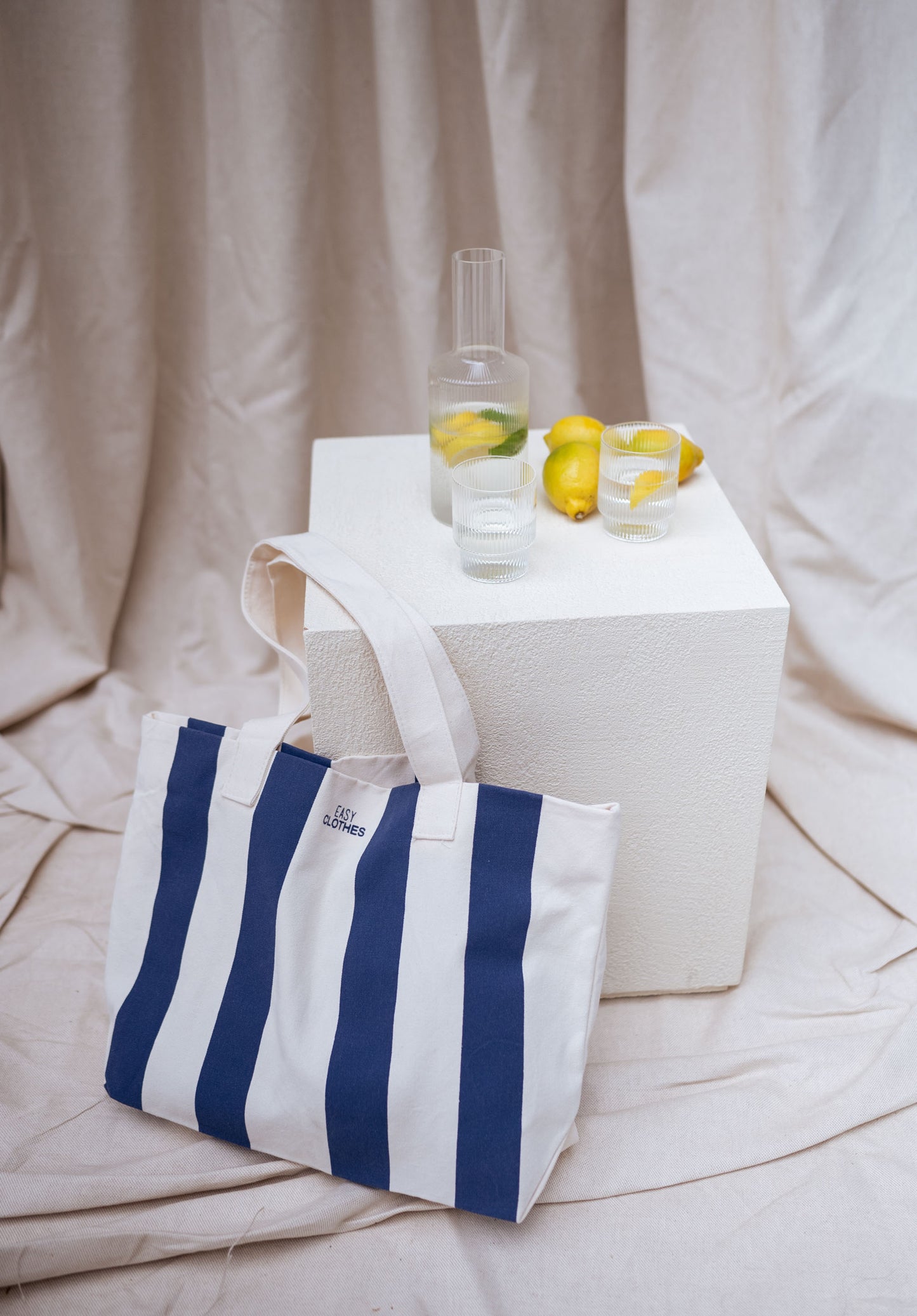 Easy Clothes Striped Tote Bag