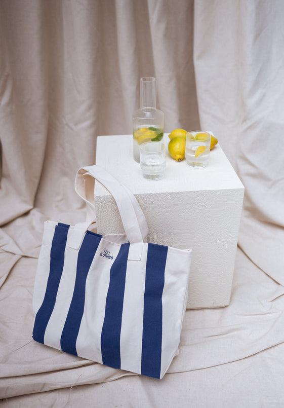 Easy Clothes Striped Tote Bag