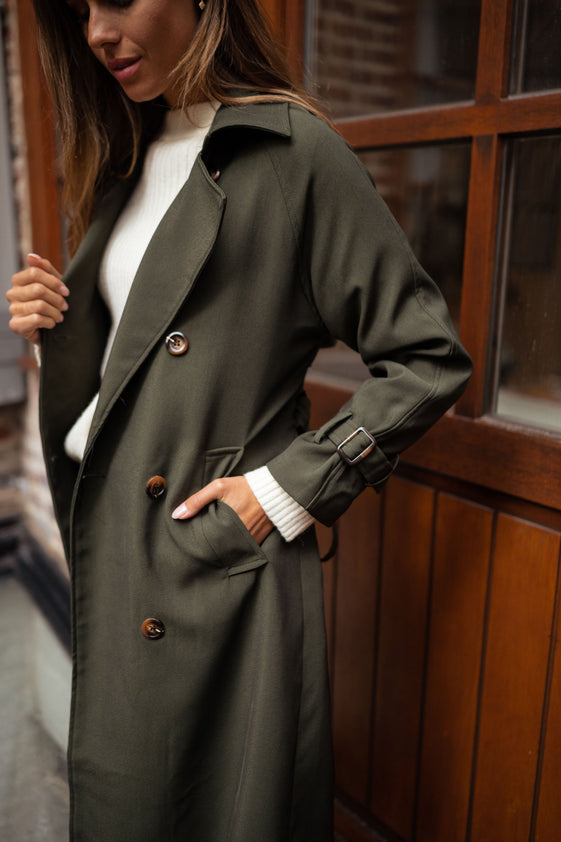 Green Charline Trenchcoat