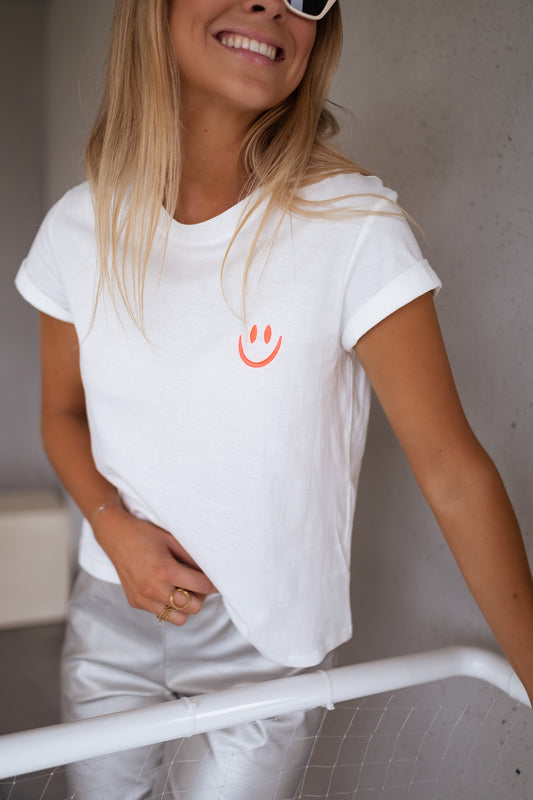 White Smiley T-Shirt