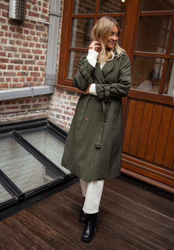Green Charline Trenchcoat Easy Clothes North America Green Charline Trenchcoat Easy Clothes North America