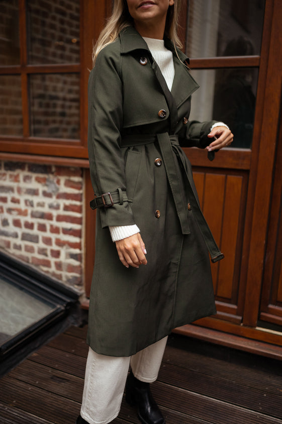 Green Charline Trenchcoat Easy Clothes North America Green Charline Trenchcoat Easy Clothes North America