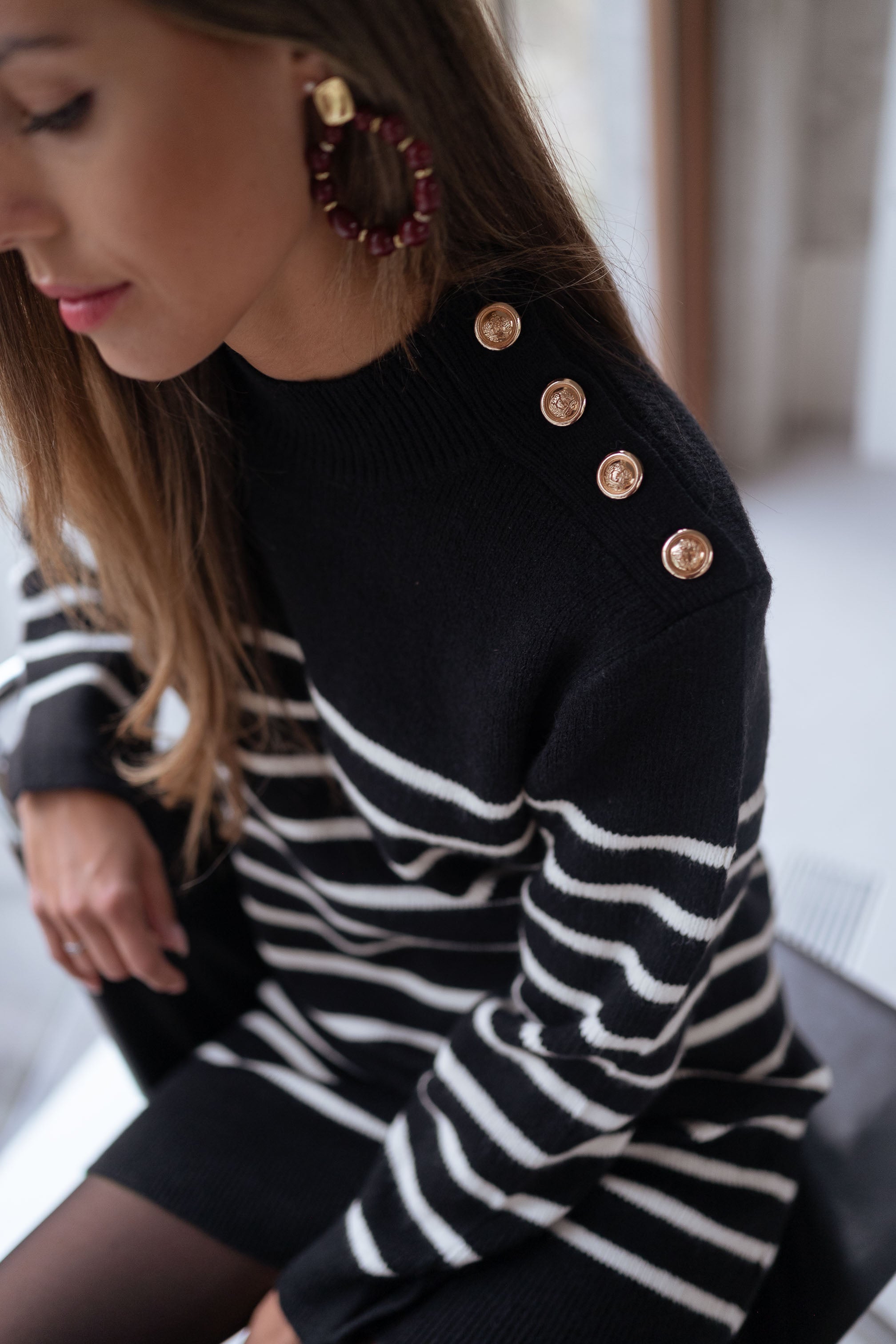 Manon Striped Sweater Dress