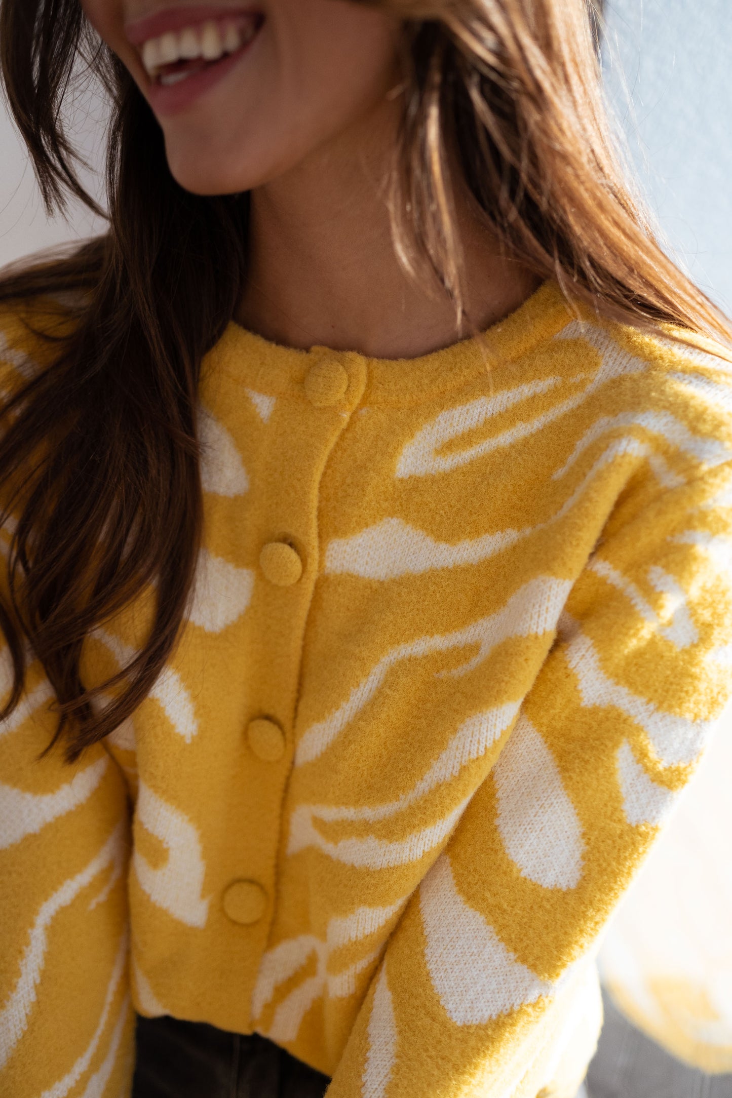 Ecru and Yellow Pacome Cardigan