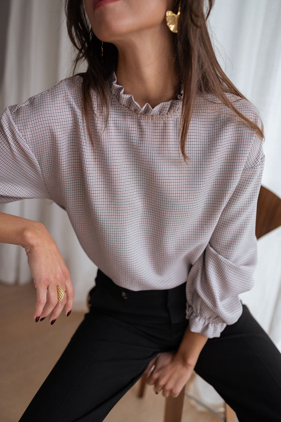 Checkered Maryse Blouse